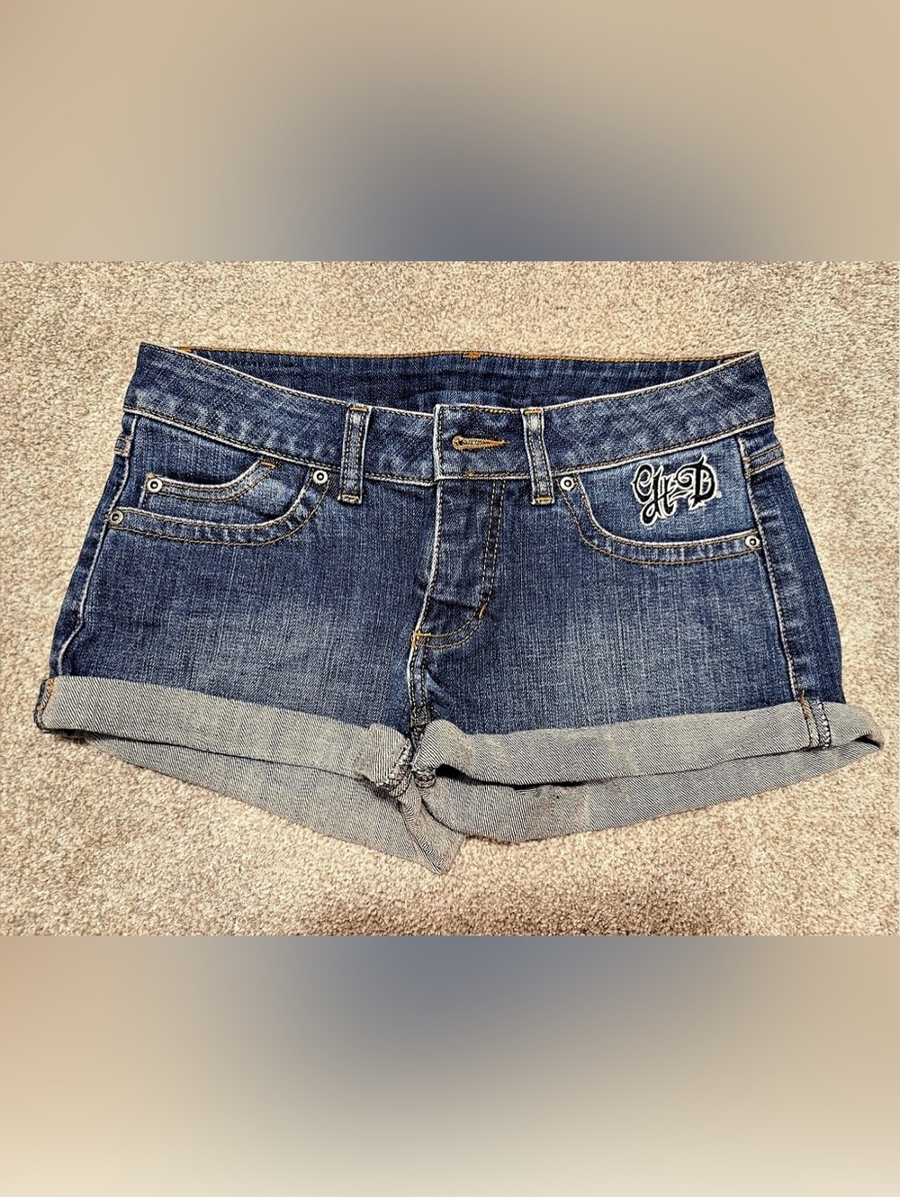 Harley-Davidson Denim Jean Shorts in Blue Size 0 Brand New